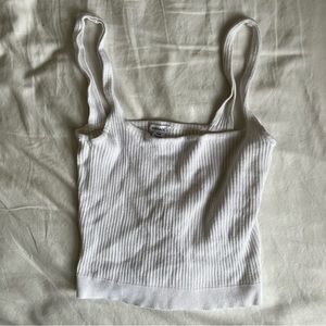 Garage white crop top